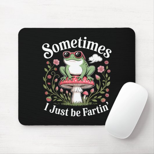 Sometimes I Just Be Farting Funny Frog  Muismat (Met muis)