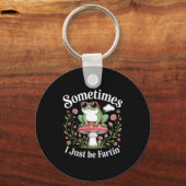 Sometimes I Just Be Farting Funny Frog Sleutelhanger (Voorkant)