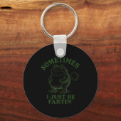 Sometimes I Just Be Farting Funny Frog Sleutelhanger (Voorkant)