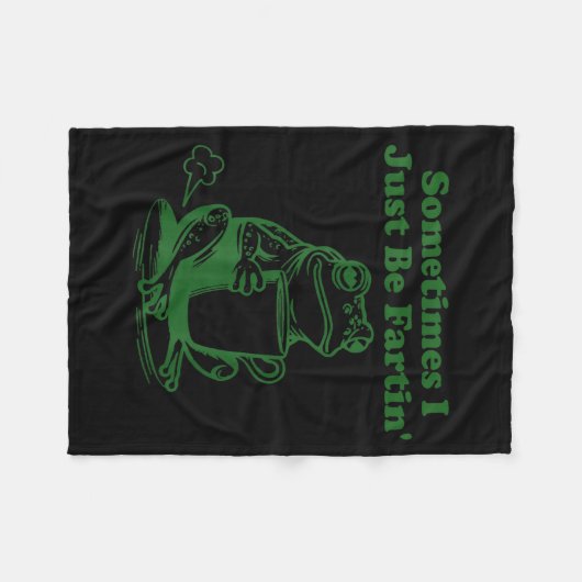 Sometimes I Just Be Farting Funny Meme Frog Drinki Fleece Deken (Voorkant (Horizontaal))