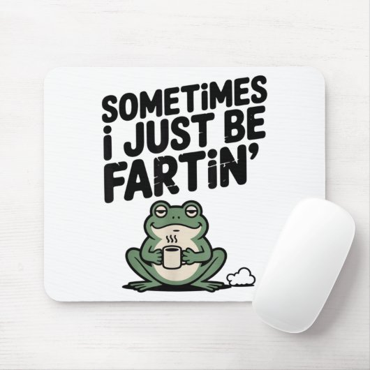 Sometimes I Just Be Farting Funny Meme Silly Frog  Muismat (Met muis)
