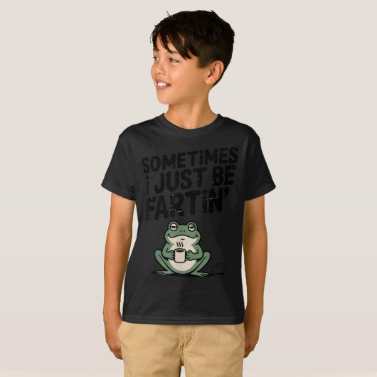 Sometimes I Just Be Farting Funny Meme Silly Frog  T-shirt (Voorkant volledig)