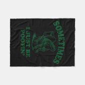 Sometimes I Just Be On' Funny Frog  Fleece Deken (Voorkant (Horizontaal))