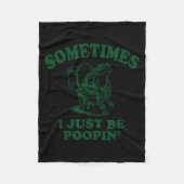 Sometimes I Just Be On' Funny Frog  Fleece Deken (Voorkant)