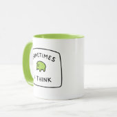 "Sometimes I Think" Funny Blob Mug  Mok (Voorkant links)