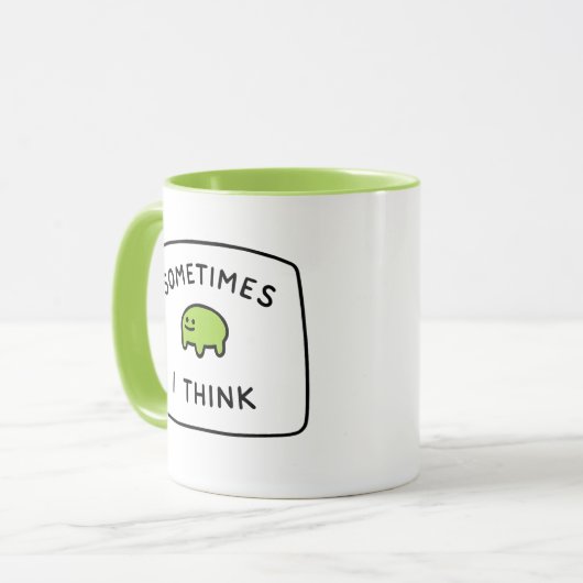 "Sometimes I Think" Funny Blob Mug Mok (Voorkant links)