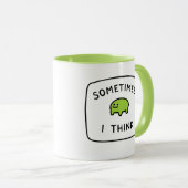 "Sometimes I Think" Funny Blob Mug  Mok (Voorkant rechts)