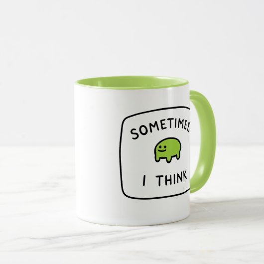 "Sometimes I Think" Funny Blob Mug Mok (Voorkant rechts)