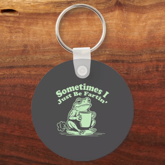 Sometimes Just I Fartin Frog Smile Sleutelhanger (Voorkant)