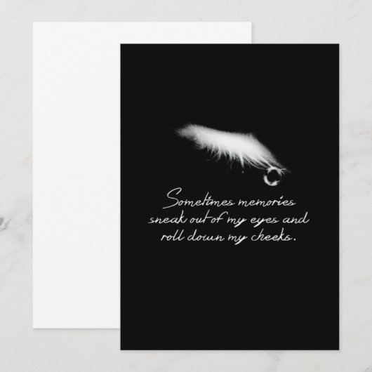 Sometimes memories neak out of my eyes save the date (Voorkant / Achterkant)