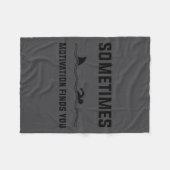 Sometimes Motivation Finds You Swimming Shark Moti Fleece Deken (Voorkant (Horizontaal))