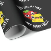 Sometimes My Puns Are Berry Cheesy Dark BG Cadeaupapier (Rol Hoek)