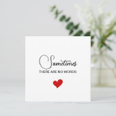 Sometimes There Are No Words Bedankkaart (Staand voorkant)
