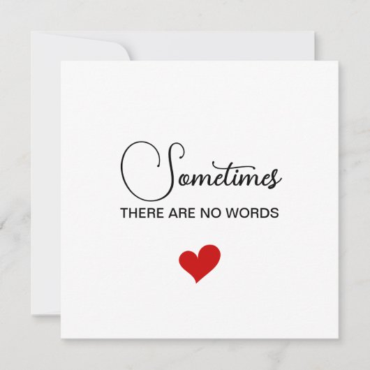 Sometimes There Are No Words Bedankkaart (Voorkant)