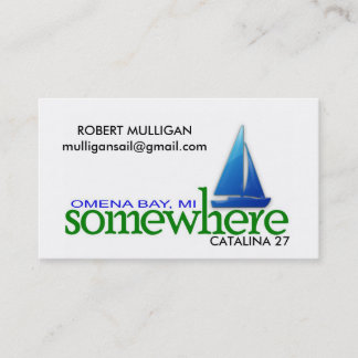 SOMEWHERE Card - ROBERT MULLIGAN Visitekaartje