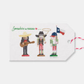 "Somewhere in Texas", Texas Nutcrackers Gift Label Cadeaulabel (Voorkant (Horizontaal))