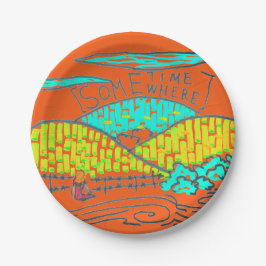 Somewhere / Sometime Dinner Plate Papieren Bordje