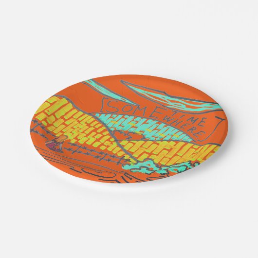 Somewhere / Sometime Dinner Plate Papieren Bordje (Gekanteld)