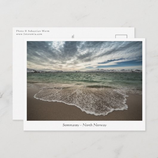 Sommaroy Beach Noorwegen Briefkaart (Voorkant / Achterkant)