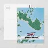 Sommarøy Norway reisposter kaart (Voorkant / Achterkant)