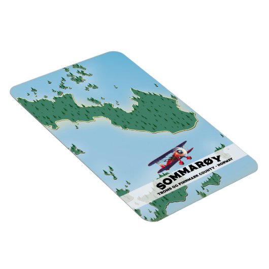Sommarøy Norway reisposter kaart Magneet (Rechterzijde)