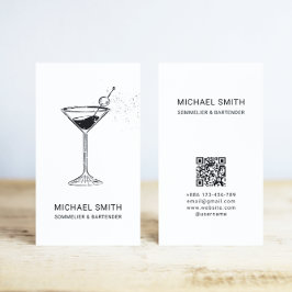 Sommelier Bartender Cocktail Nightclub Visitekaartje