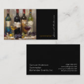 Sommelier Bartender Wijn Master Visitekaartjes (Voorkant / Achterkant)