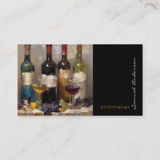 Sommelier Bartender Wijn Master Visitekaartjes (Voorkant)