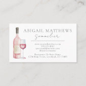 Sommelier Elegante Wijn Visitekaartje (Achterkant)