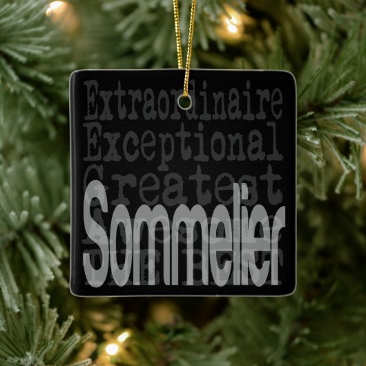 Sommelier Extraordinaire Ceramic Ornament (Boom)