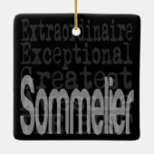 Sommelier Extraordinaire Ceramic Ornament (Achterkant)