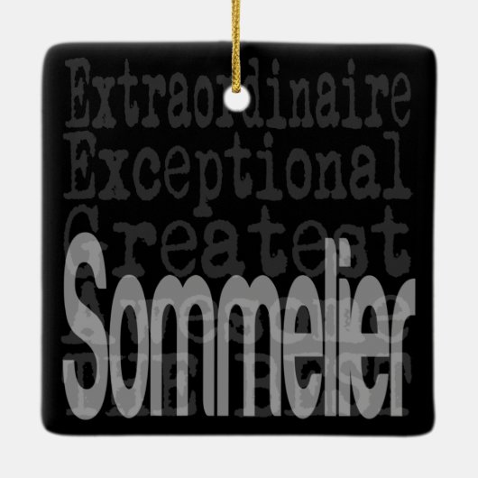 Sommelier Extraordinaire Ceramic Ornament (Achterkant)