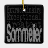 Sommelier Extraordinaire Ceramic Ornament (Voorkant)