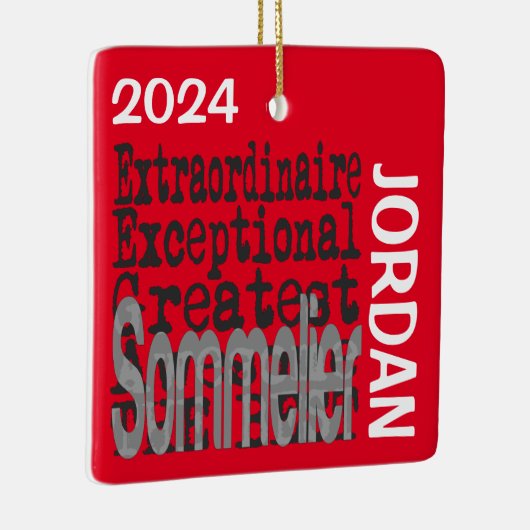 Sommelier Extraordinaire CUSTOM Keramisch Ornament (Rechts)