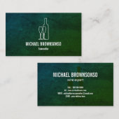 Sommelier Groene Wijnfles Visitekaartje (Voorkant / Achterkant)