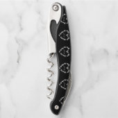 Sommelier Kurkentrekker zwart-wit hart (Voorkant)