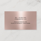 Sommelier Modern Roos Gold Wine Bartender Visitekaartje (Achterkant)