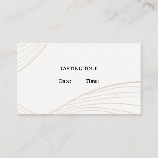 Sommelier Proeverij Wijnen Visitekaartje (Achterkant)