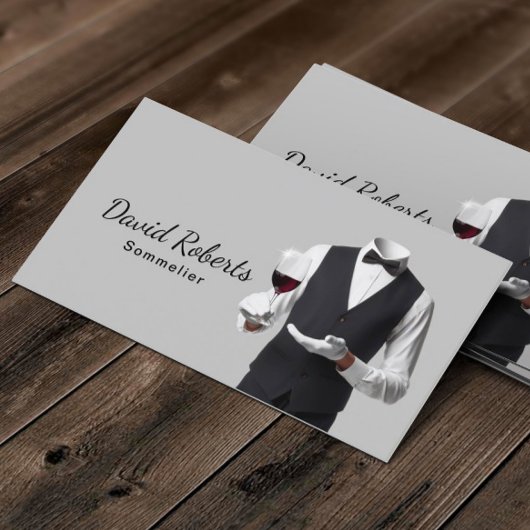 Sommelier Professionele Bartender Plain Wine Visitekaartje