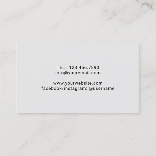 Sommelier Professionele Bartender Plain Wine Visitekaartje (Achterkant)