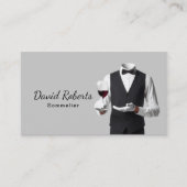Sommelier Professionele Bartender Plain Wine Visitekaartje (Voorkant)