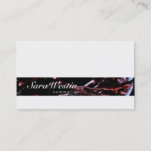 Sommelier Script Wine Flow Visitekaartje (Voorkant)