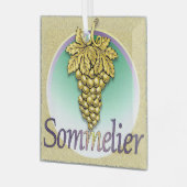 Sommelier Symbol Glass Ornament (Voorkant links)