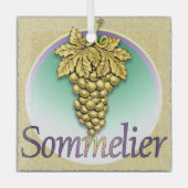 Sommelier Symbol Glass Ornament (Voorkant)