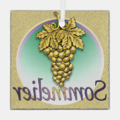 Sommelier Symbol Glass Ornament (Achterkant)