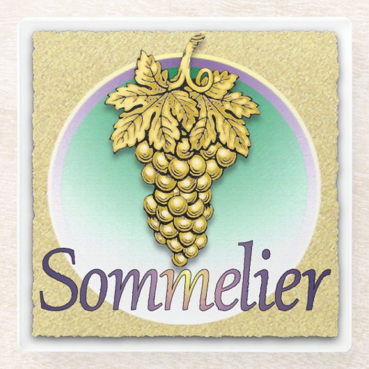 Sommelier Symbol Glazen Onderzetter (Voorkant)