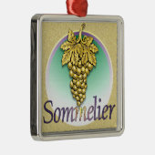 Sommelier Symbol Metalen Ornament (Rechts)