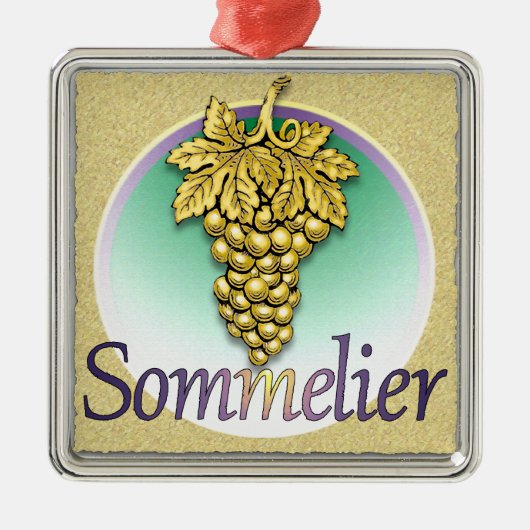 Sommelier Symbol Metalen Ornament (Voorkant)
