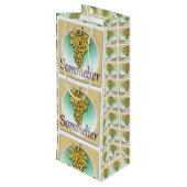 Sommelier Symbol Wijn Cadeautas (Achterkant Gekanteld)