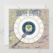 Sommelier Symbol Wine Tasting Invitation Kaart (Voorkant)